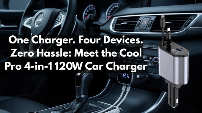 One Charger. Four Devices. Zero Hassle: Meet the Cool Pro 4-in-1 120W Car Charger