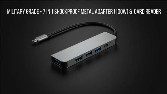 Military Grade 7-in-1 Shockproof Metal Adapter: The Ultimate Connectivity Hub&nbsp;