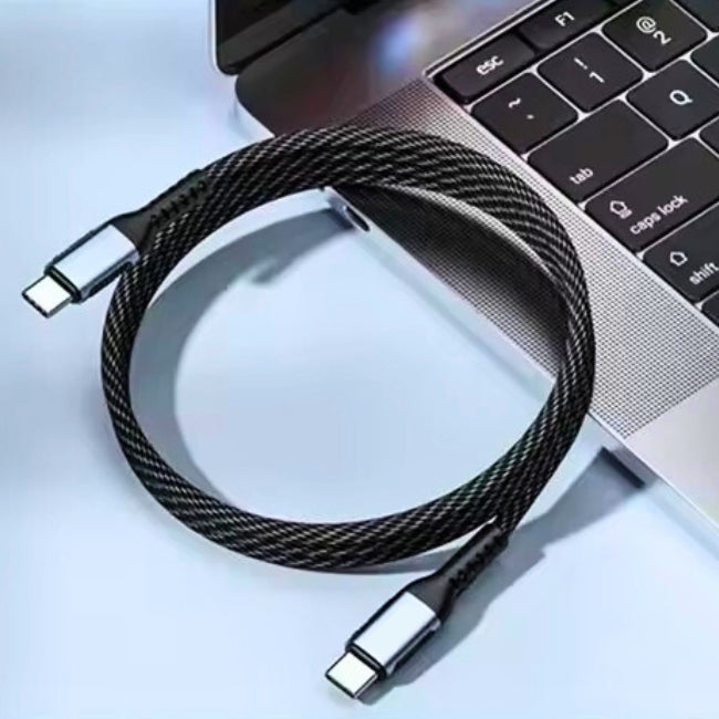 .USB‑C to USB‑C cable 100 W fast charge 1m – INBAE Batman premium braided accessory – supports laptop & phone