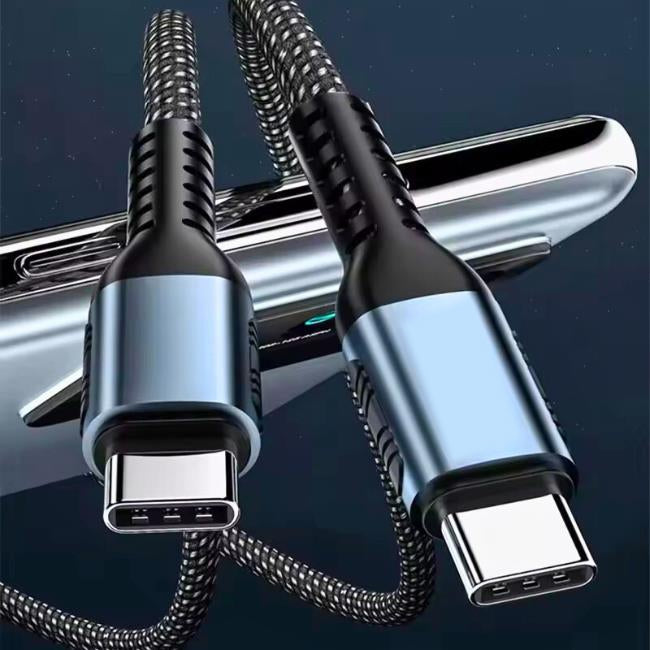 .Braided USB‑C cable 1 m INBAE Batman 100 W PD support for laptop & smartphone – ultra‑fast charge & data transfer