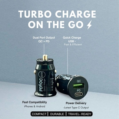 Cool - Smart Car Charger 20W Dual Ports 3.1a - Black