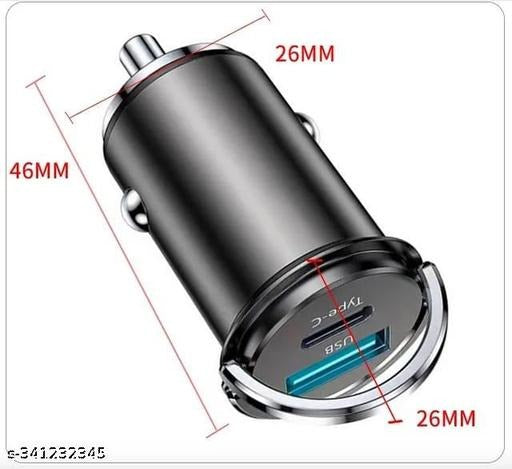 Portable black Cool 2.0 85W dual-port car charger 3.5A support for iPhones Android tablets and power banks