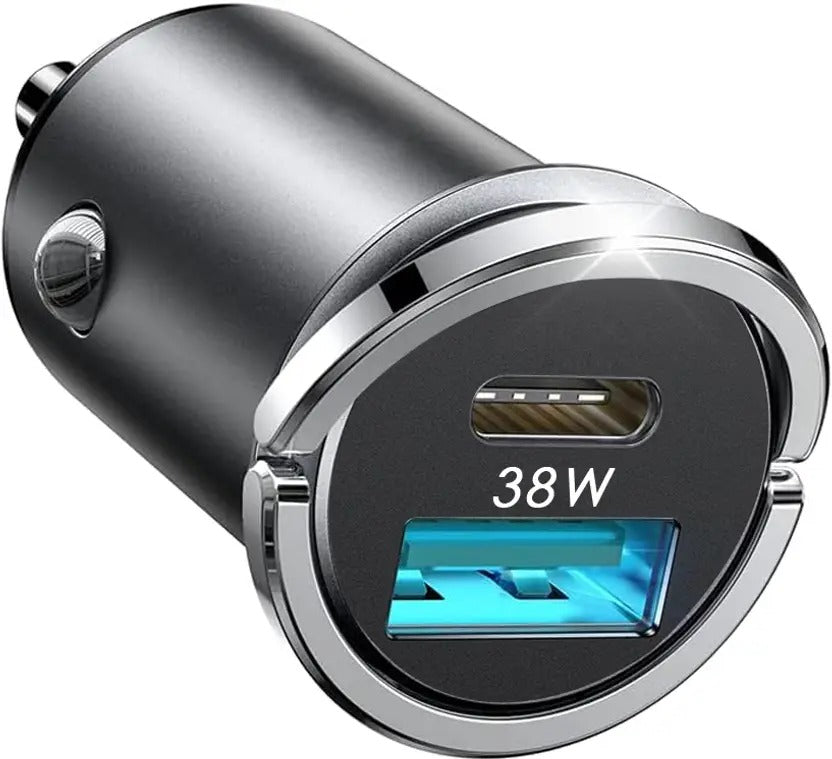 .High-power 85W smart car charger Cool 2.0 black ultra-slim design for car dashboard heavy duty build