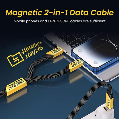 .INBAE Daily 2-in-1 65W fast-charging cable 12 months warranty and premium build