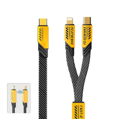 Braided nylon INBAE Daily 2-in-1 charging cable – durable design with heat-resistant coating and metal connectors