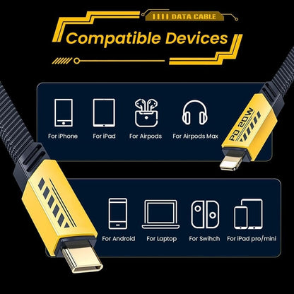 INBAE Daily 2-in-1 65W cable with dual connector heads and sturdy build – universal multi-device charging