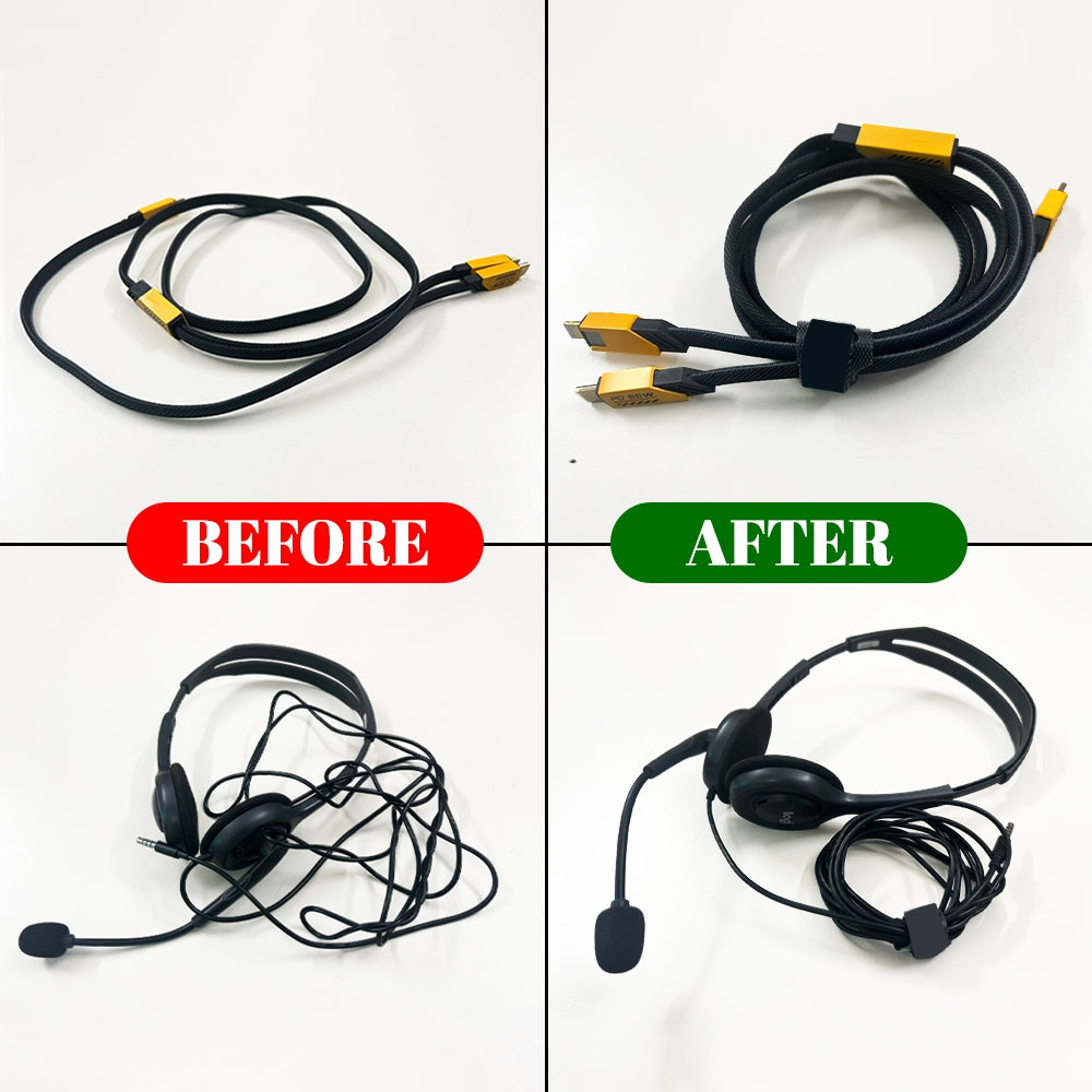 Duck brand velcro cable ties wrap 10 pieces – durable microfiber & nylon cable organiser for chargers & power cords