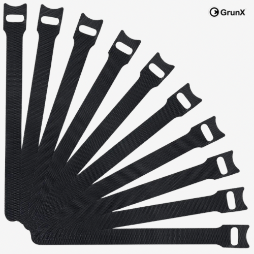 Duck - Velcro Cable Ties Wrap 10Pcs - Blackish