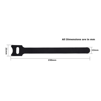Duck - Velcro Cable Ties Wrap 10Pcs - Blackish