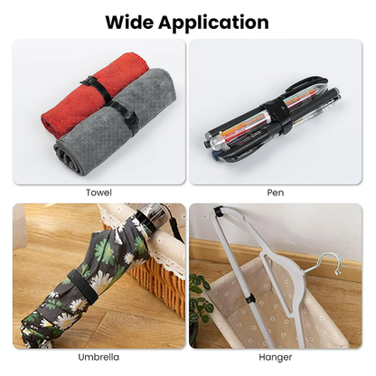 “Velcro cable ties wrap blackish pack – trending keyword: ‘best reusable velcro cable ties India’ for neat cables by Duck”