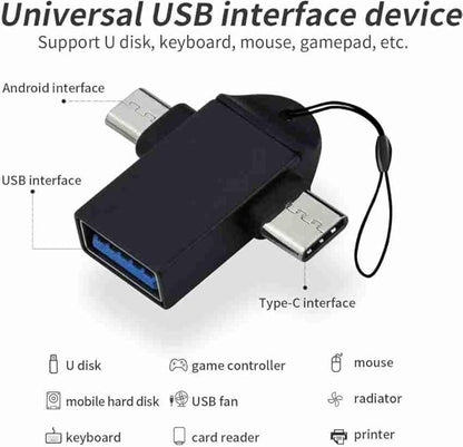 Durable metal body OTG adapter INBAE Duo Link dual port for fast data transfer and charging