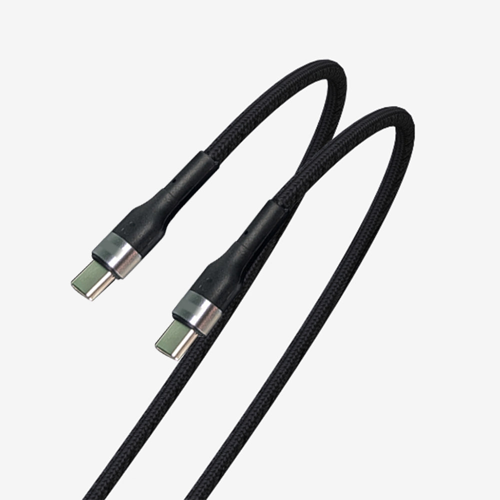 Durable nylon braid 100W USB-C to USB-C cable Flash 2 m warranty 1 year – best cable for MacBook Pro & gaming laptop