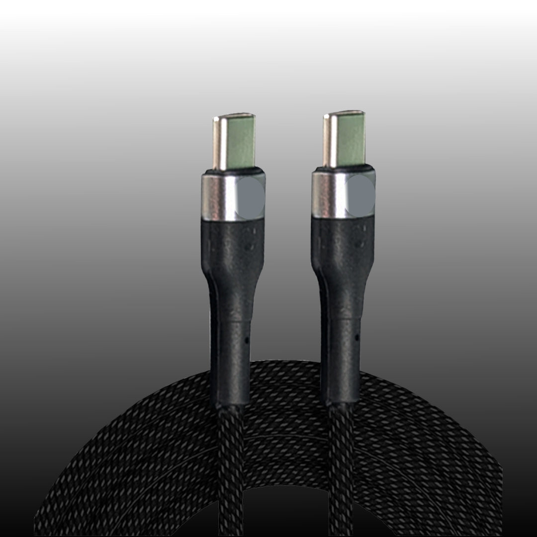 .Flash 100W USB-C to USB-C braided fast-charging 2m cable for laptops tablets & smartphones