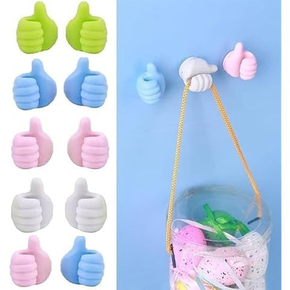 Colourful cute cable holders with 3M adhesive pad – perfect for charging cords, headphone wires, USB cables by INBAE