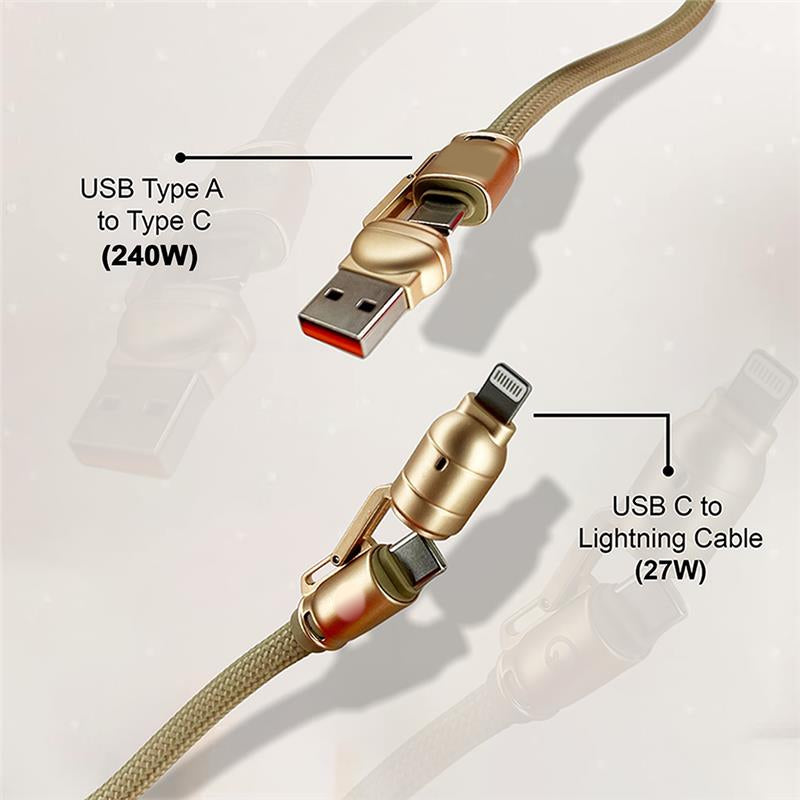 .INBAE Lasso 4-in-1 fast-charge lanyard cable + phone stand holder – universal device compatibility