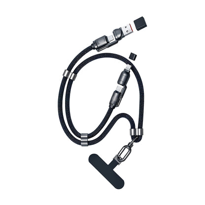 INBAE Lasso 4-in-1 charging cable & phone holder lanyard – high-power fast charging & data transfer