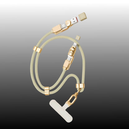 INBAE Lasso strong lanyard 4-in-1 fast charging cable & phone holder – universal USB-C/Lightning/Micro-USB combo