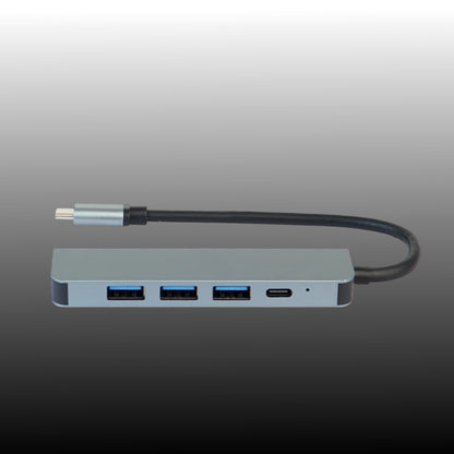 100W 7-in-1 shockproof metal adapter hub with card reader USB-C and USB3.0 ports