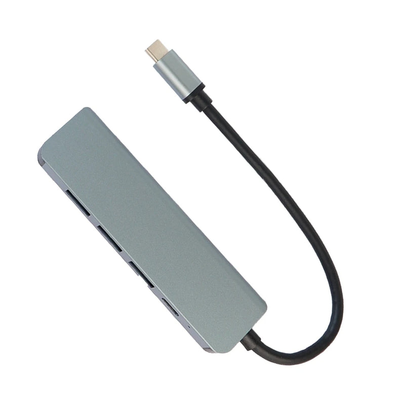 100 W PD metal hub adapter 7 in 1 heavy-duty multitask card reader USB3.0, metal 7-in-1 hub adapter 100W for MacBook and PC India