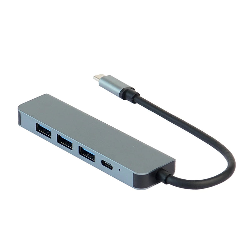 7-in-1 metal USB-C hub adapter with 100W fast charging and SD/MicroSD slot – ideal for creators and professionals.