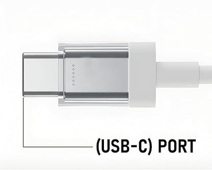 Universal USB-C to USB-C 65W fast charge cable Nothing 1m white compatible with MacBook iPad Android devices