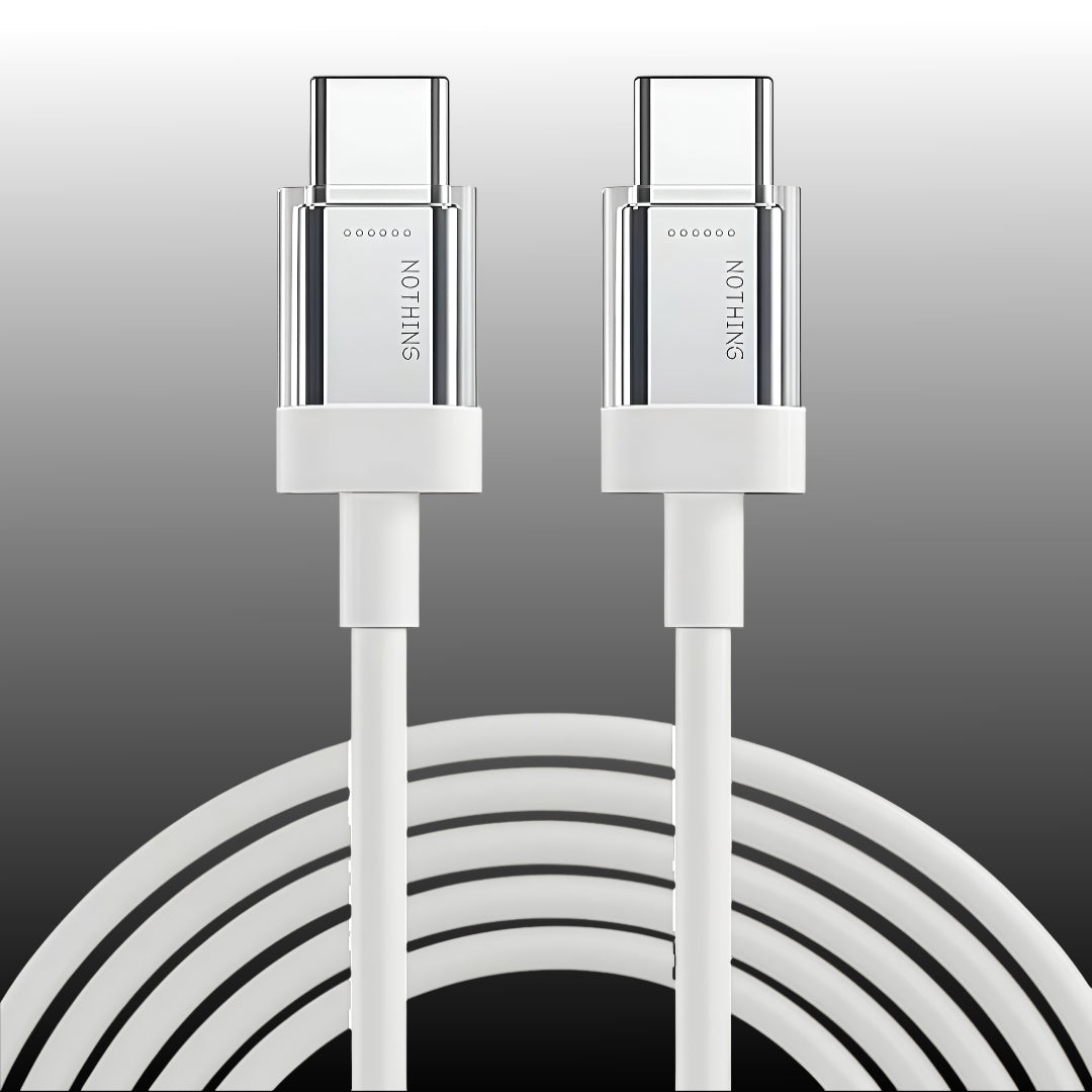 Nothing C-to-C 65W fast charging cable 1 m white USB-C to USB-C PD Power Delivery charger cord