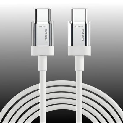 Nothing C-to-C 65W fast charging cable 1 m white USB-C to USB-C PD Power Delivery charger cord