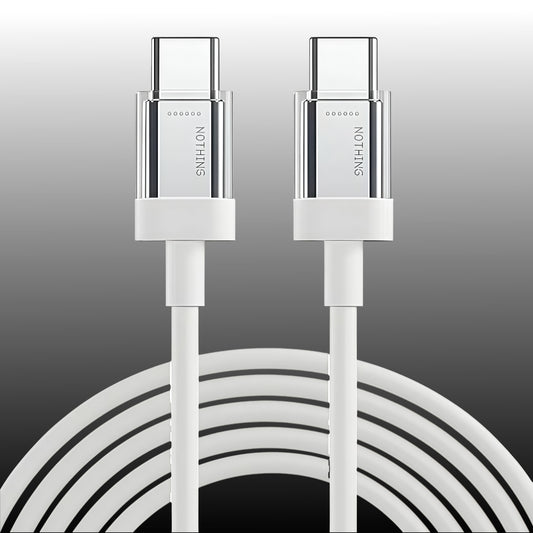 Nothing C-to-C 65W fast charging cable 1 m white USB-C to USB-C PD Power Delivery charger cord