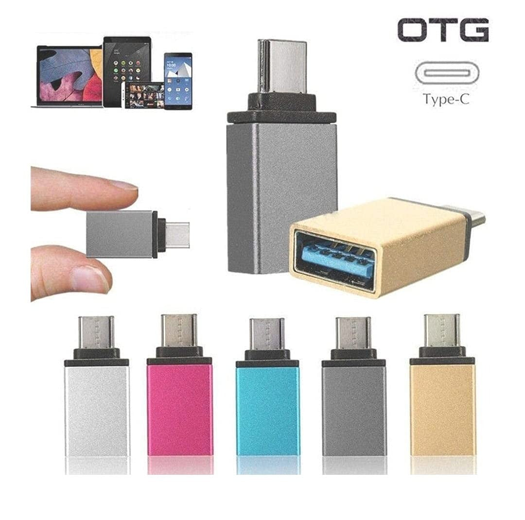 best Type-C OTG metal adapter India OTGO USB-C to USB-A plug-in for flash drive and keyboard..