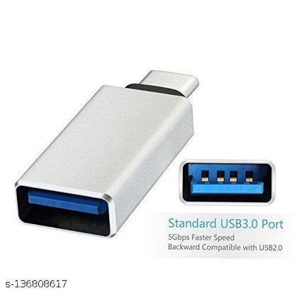 OTGO USB-C OTG adapter metal finish supports smartphone OTG host mode and data transfer