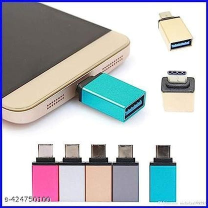 Compact aluminium body OTGO Type-C OTG adapter plug-and-play for Android USB-C devices