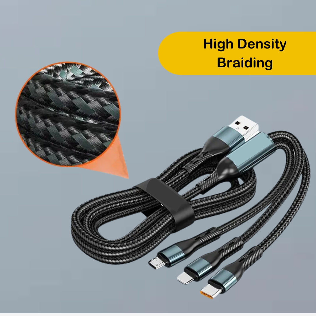 Compact travel version of INBAE Object 3-in-1 fast charging cable – ideal for on-the-go charging