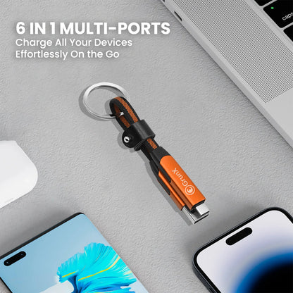 Sonic - 6 in 1 Keychain OTG 240W Fast Charging Cable