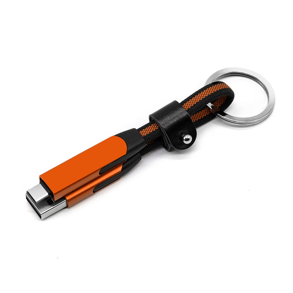 6-in-1 keychain charging cable 240W power delivery OTG data transfer INBAE Sonic for iPhone Samsung OnePlus