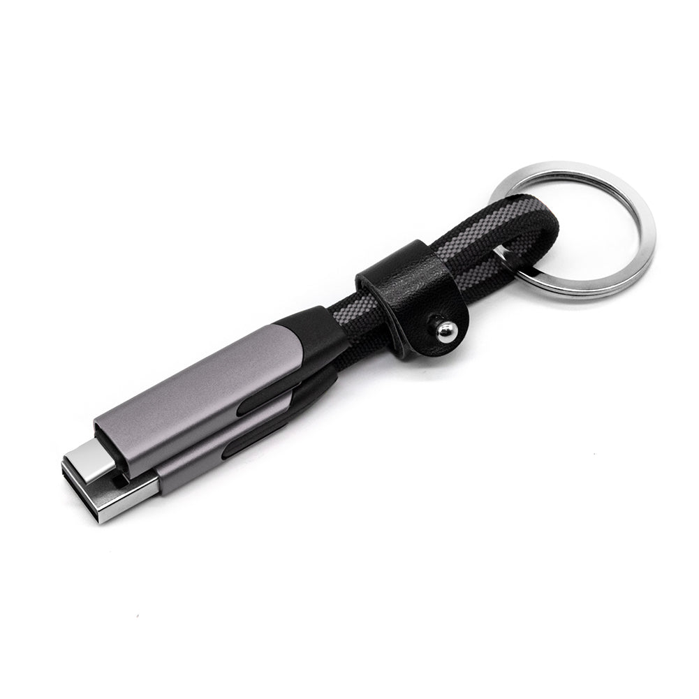 Universal all-in-one charging cable INBAE Sonic 6-in-1 keyring 240W high-speed OTG data sync cable