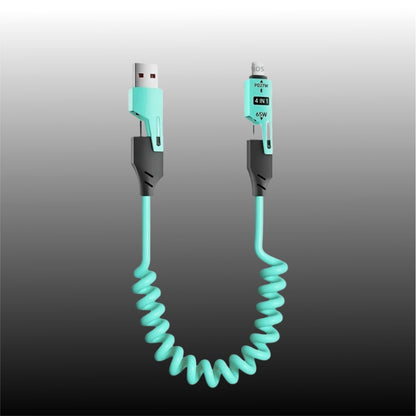 buy INBAE SPIRA 4-in-1 fast charge spring cable online India for iPhone 16 Android USB-C