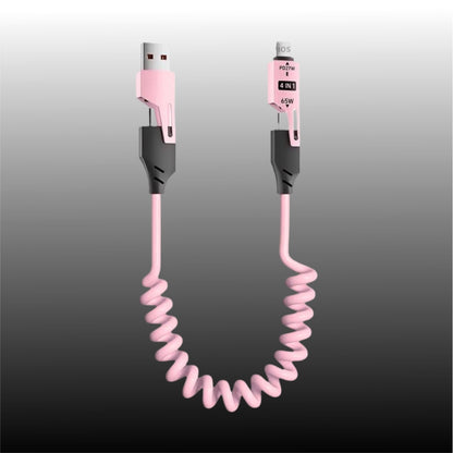 best multi-device fast charging spring cable India INBAE SPIRA 4-in-1 review