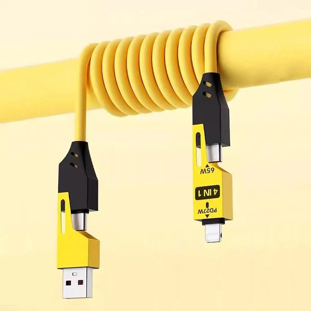 Travel friendly spiral spring cable INBAE SPIRA 480 Mbps data transfer multi-interface charger cable