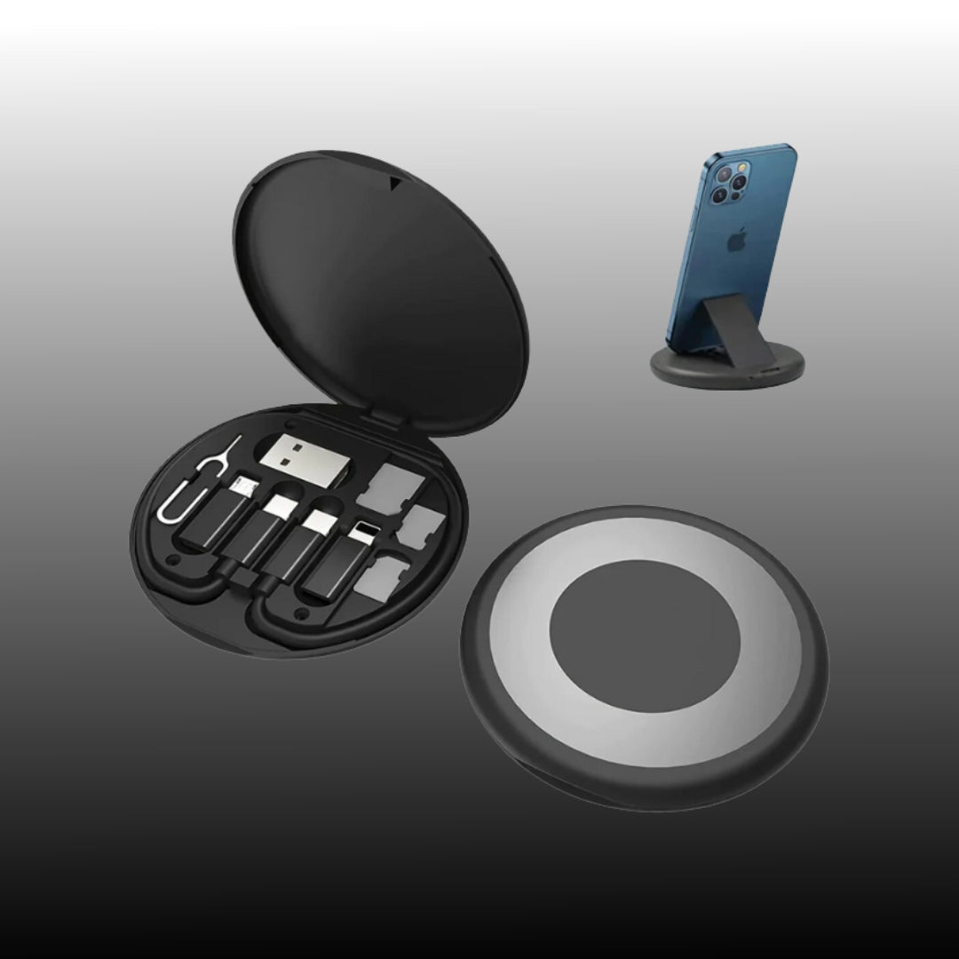 NBAE Stuff All‑in‑One 60W fast‑charging travel set – USB C, USB‑A, Lightning & Micro cable bundle