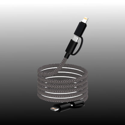 INBAE Super Magnetic 4-in-1 charging cable with Type-C, USB-A, Lightning & Micro-USB connectors