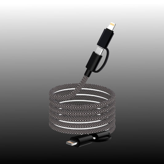 INBAE Super Magnetic 4-in-1 charging cable with Type-C, USB-A, Lightning & Micro-USB connectors