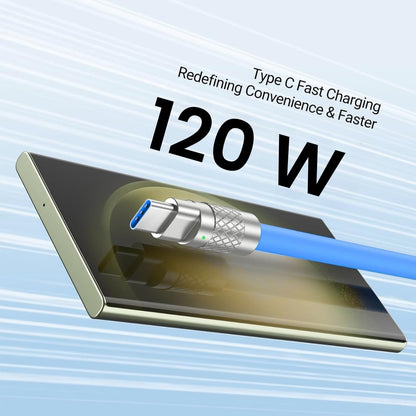 .Braided universal 3-in-1 120 W fast-charging cable by Triglo – USB-C to USB-C + Lightning + Micro-USB, power delivery & data transfer