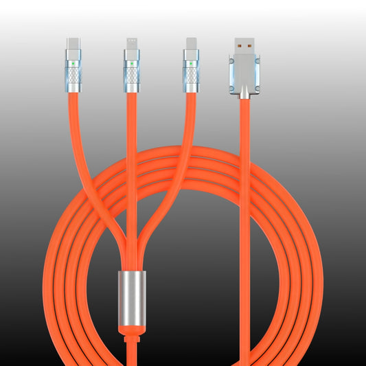 .Triglo 120 W 3-in-1 fast-charging cable – USB-C, Lightning & Micro-USB braided – ultra-high power PD support