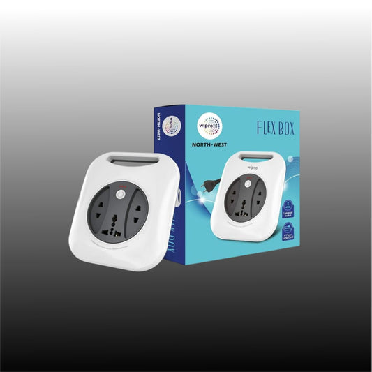 Wipro Flex Box with 4-meter cord universal socket extension board safe power strip