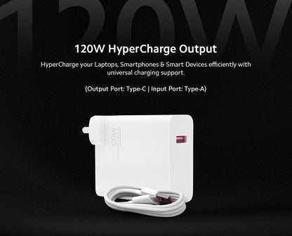 .Xiaomi 120W HyperCharge adapter combo travel friendly – compact 120 W charger with USB-C cable India
