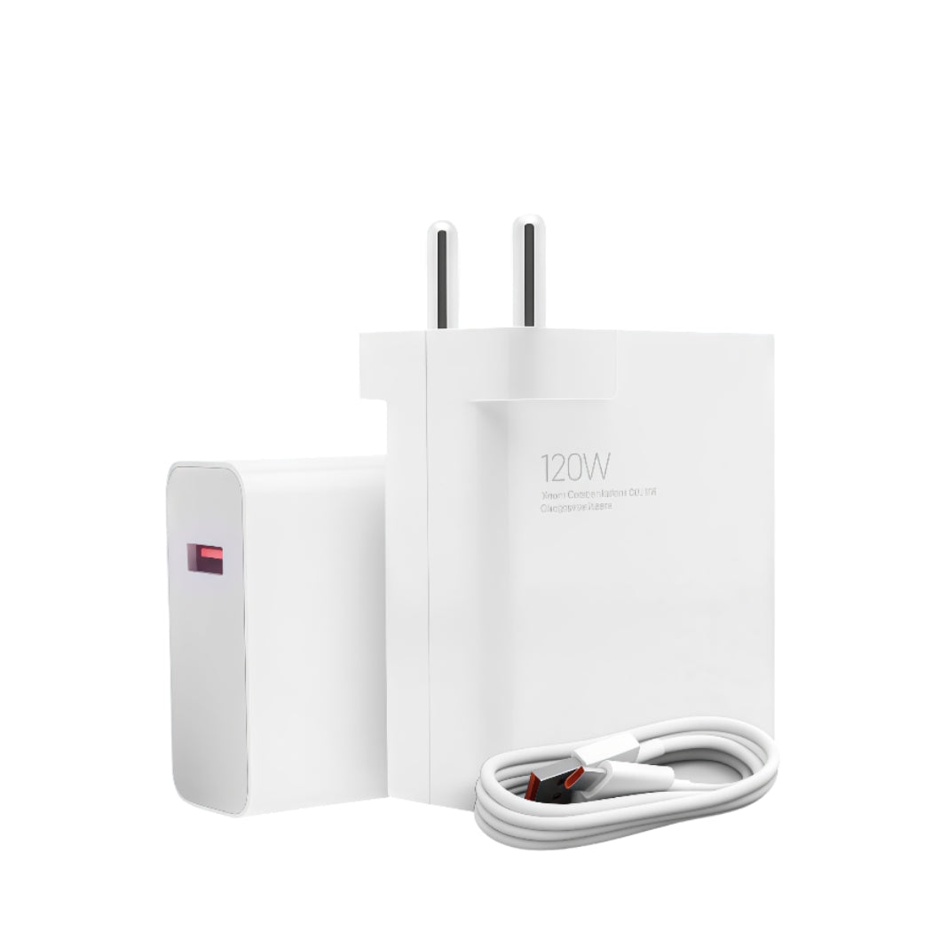 Xiaomi 120W HyperCharge original adapter bundle — rapid 120 W charging USB-C cable included
