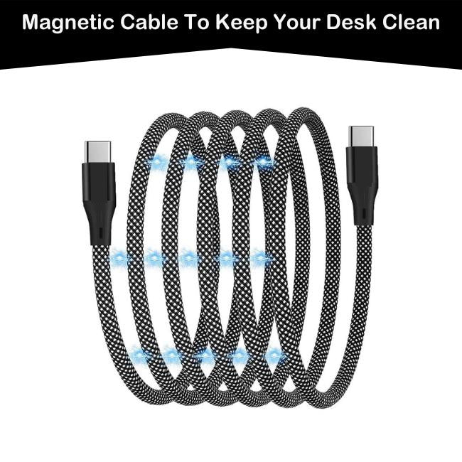 Magnetic connector charging cable INBAE 4-in-1 for multi-device use – smartphone tablet laptop USB-C Lightning